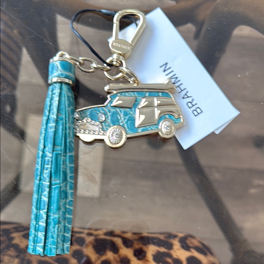 Brahmin Copa Mermaid Green & Gold Tassel